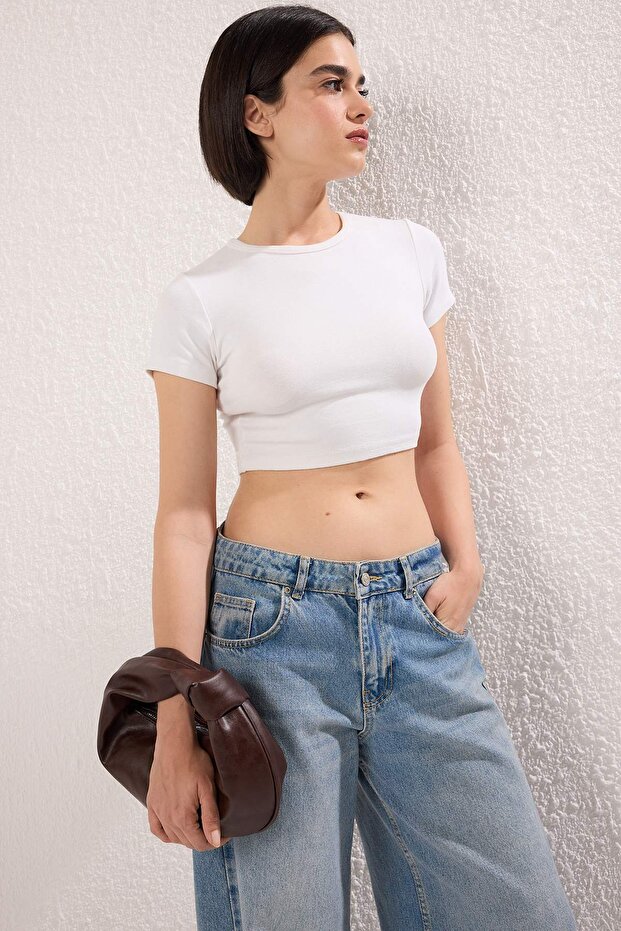 Koyu Kahverengi Kadın Mini Boy Oval Omuz Çanta TAKSS25OC00068 - 3