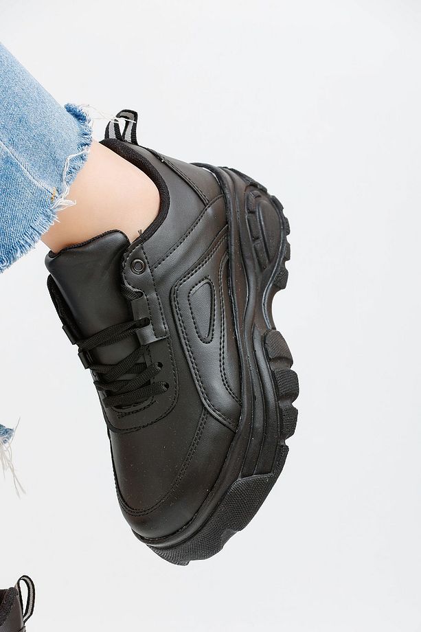 Kadın Beyaz Spor Ayakkabı 6 Cm Yüksek Rahat Air Taban Günlük Sneaker GX401 - 3