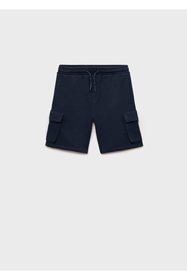 İp detaylı kargo bermuda şort - 3