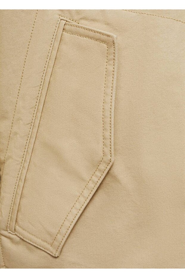 Pamuklu oversize parka - 5