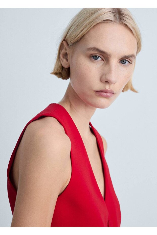 Düğmeli takım yelek - 7