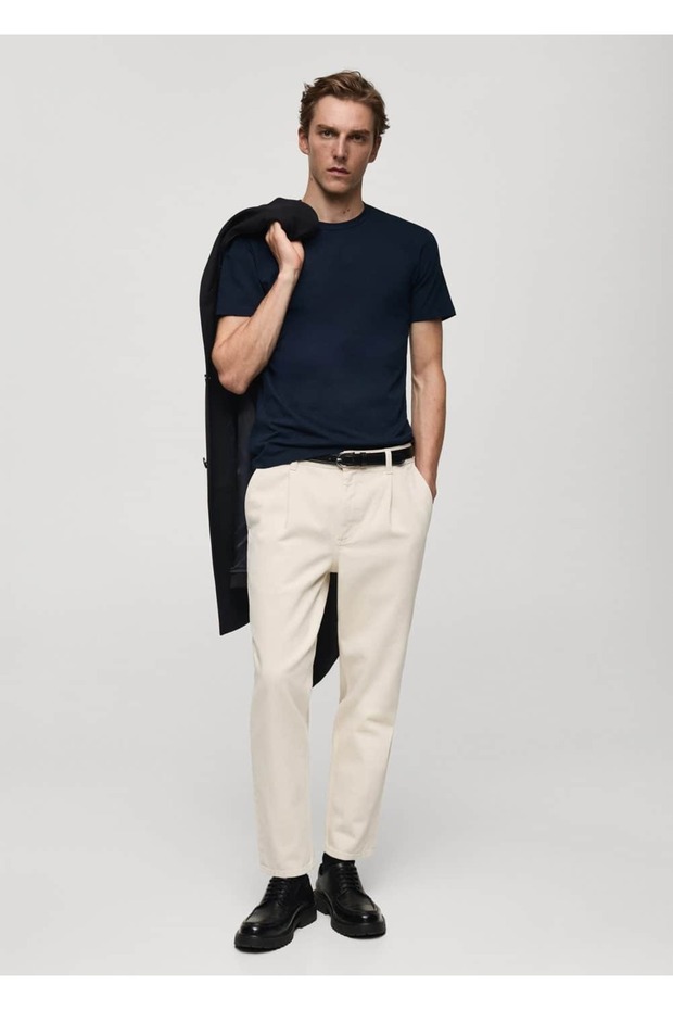 Pamuklu streç tişört - 2