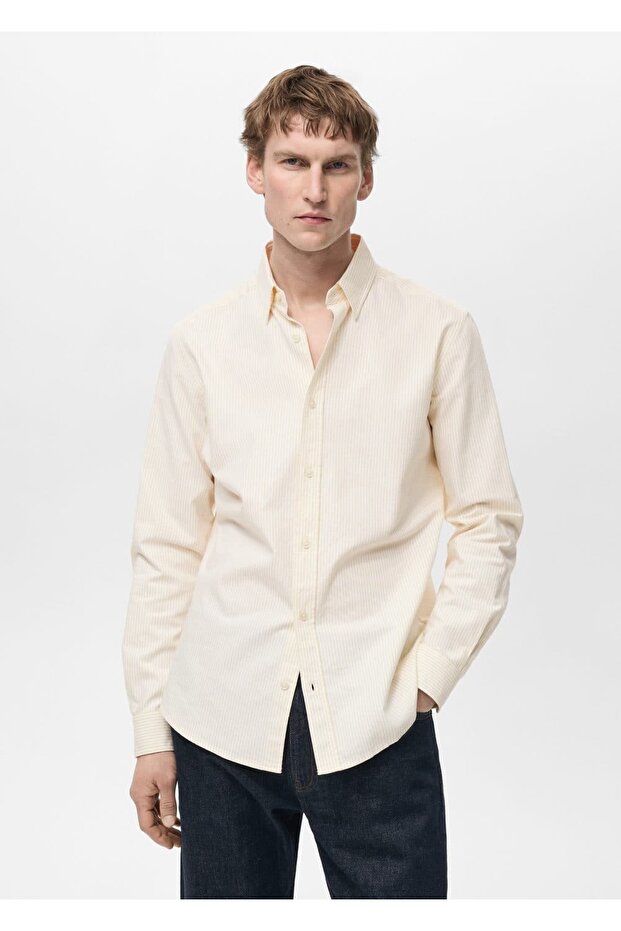 Kodak çizgili %100 pamuklu gömlek - 1