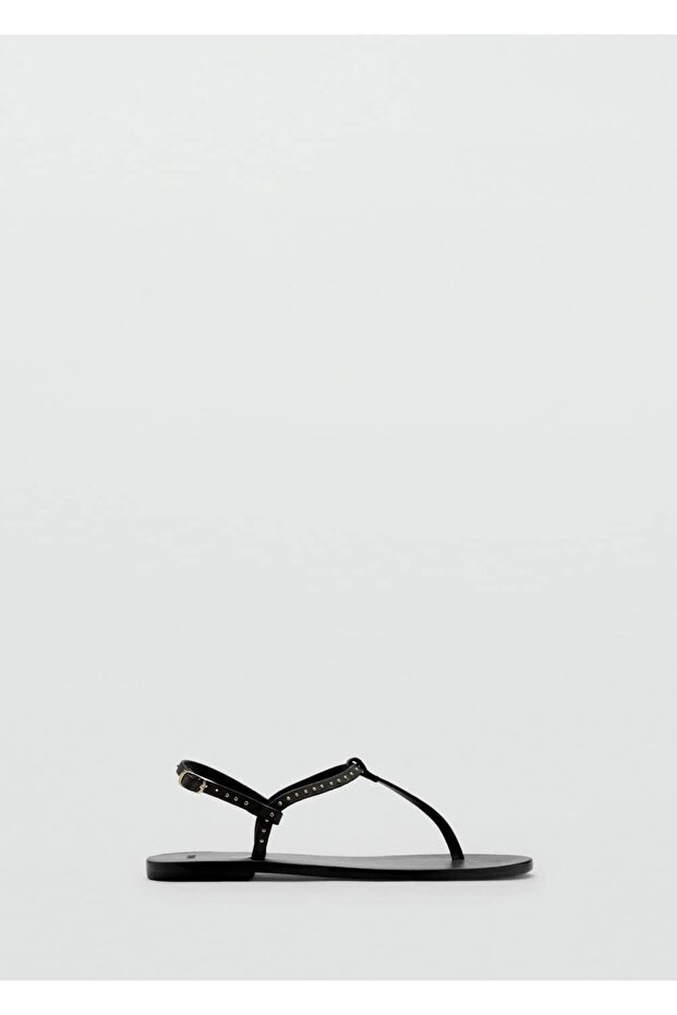 Mini zımbalı deri sandalet - 3