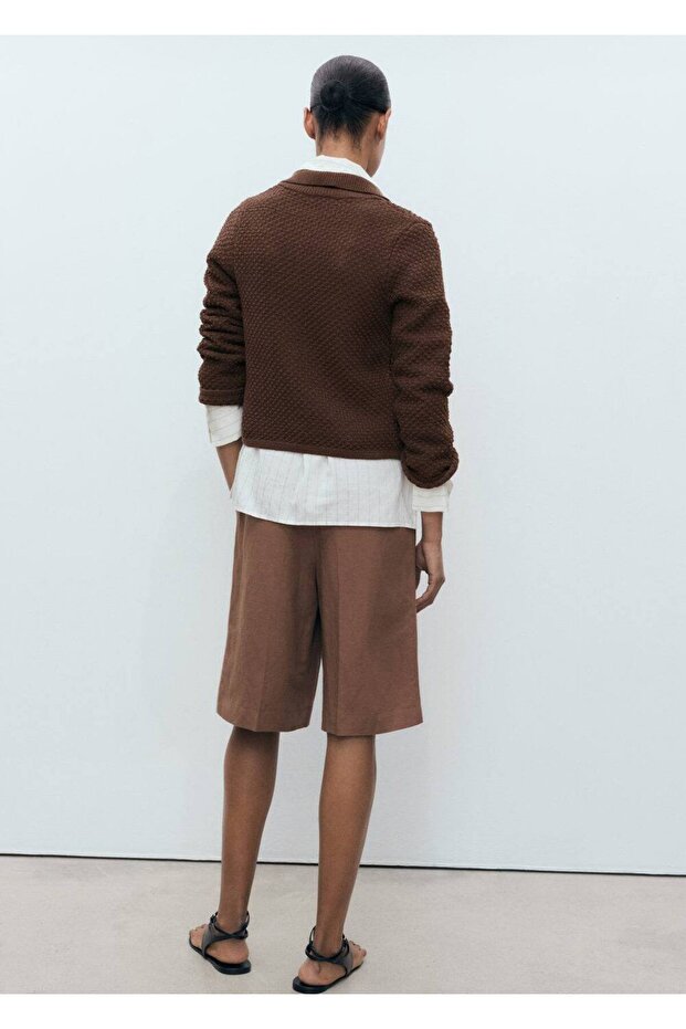 Polo yaka triko ceket - 4