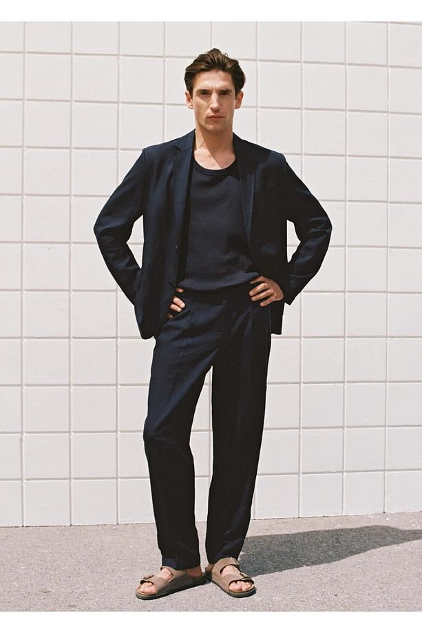 Regular fit keten pantolon - 5