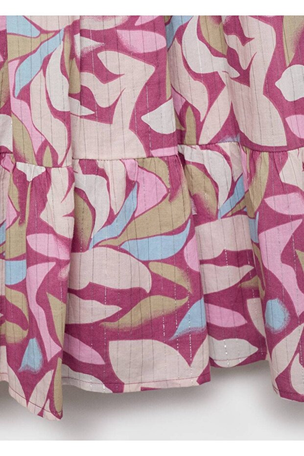 Desenli kısa elbise - 3