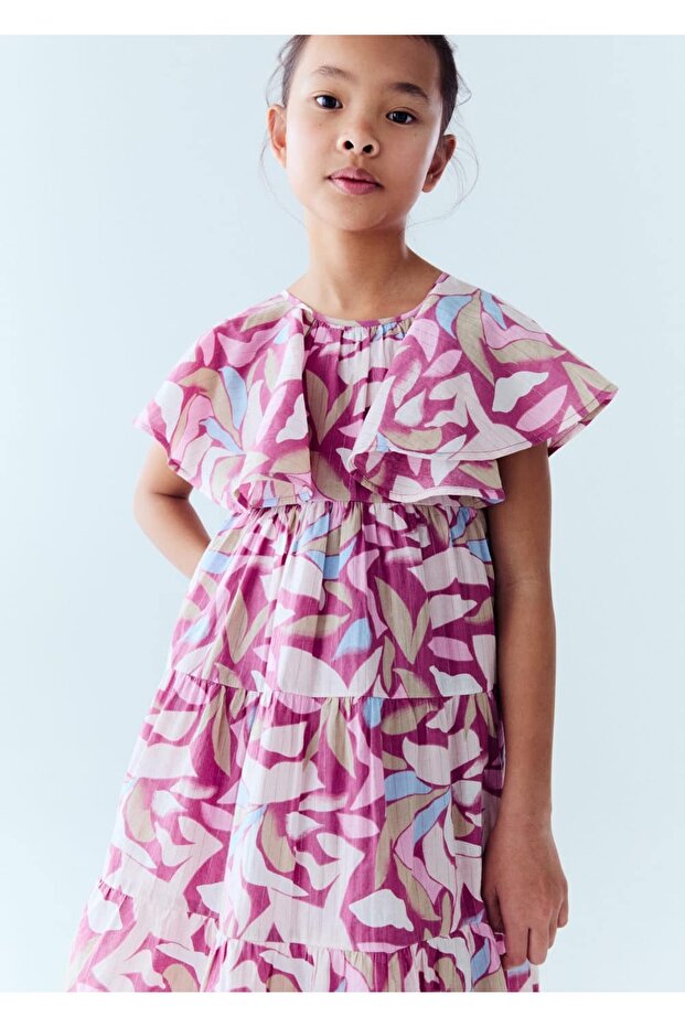 Desenli kısa elbise - 6