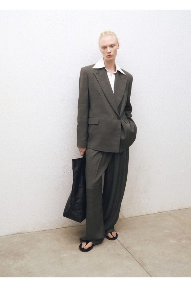 Oversize kruvaze blazer ceket - 2