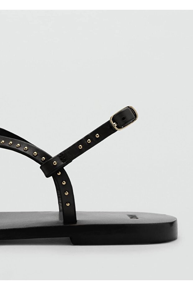 Mini zımbalı deri sandalet - 6