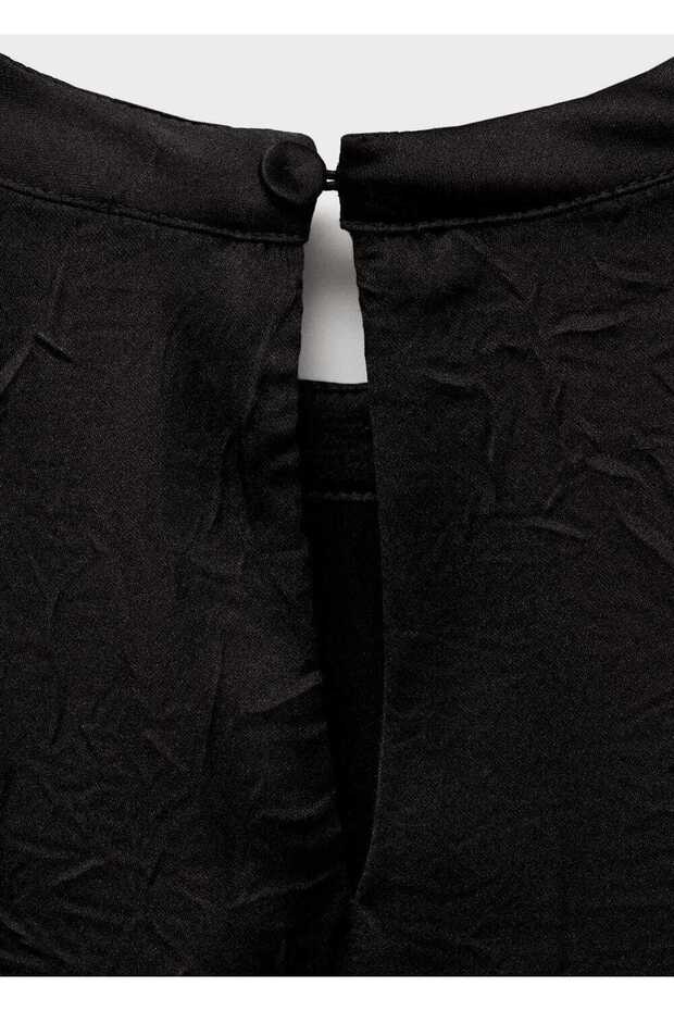 Kemerli Saten Bluz - 8