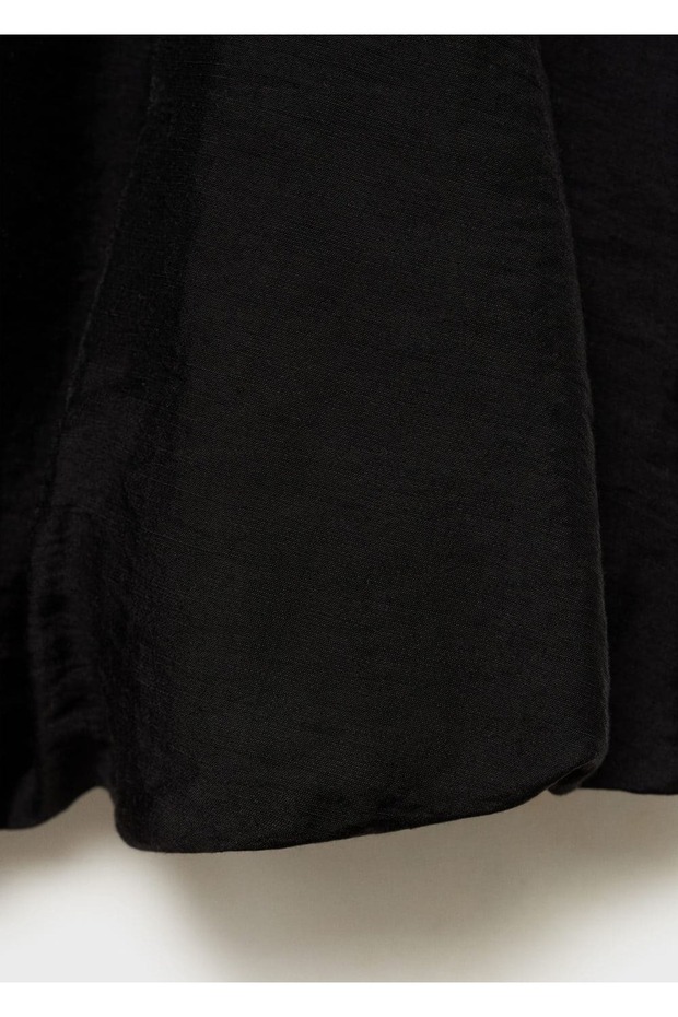 Lyocell karışımı alt kısmı kabarık bluz - 6