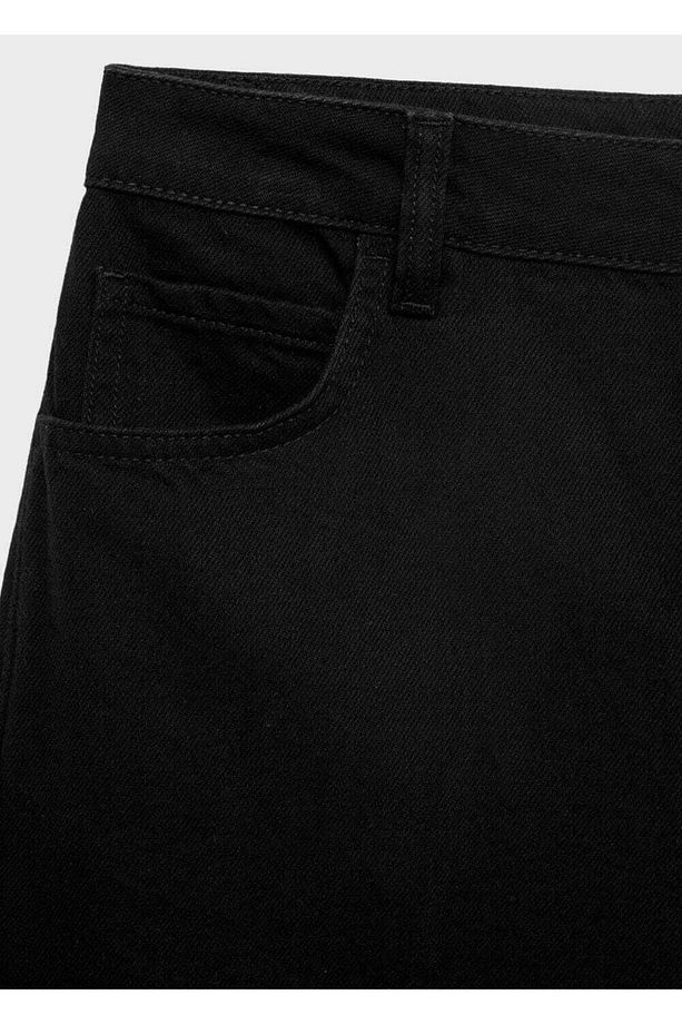 Yüksek Belli Bermuda Denim Şort - 7