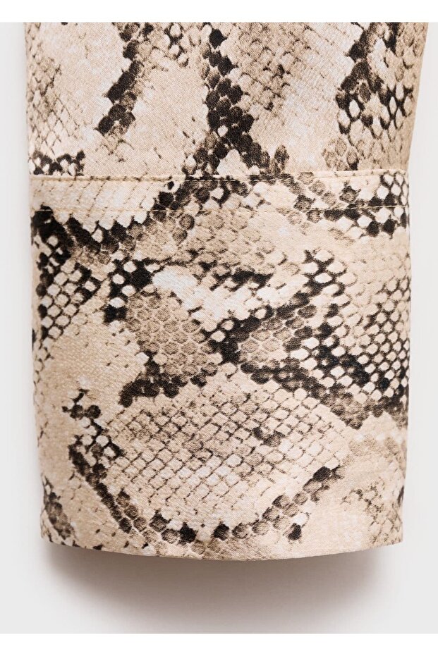 Desenli saten gömlek - 8