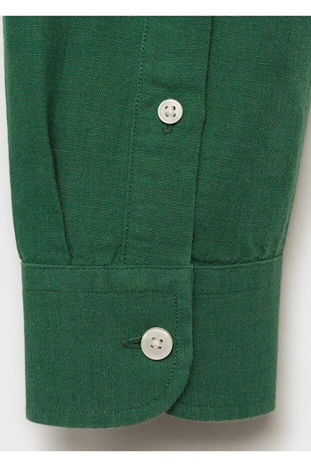 Hakim yaka keten gömlek - 8