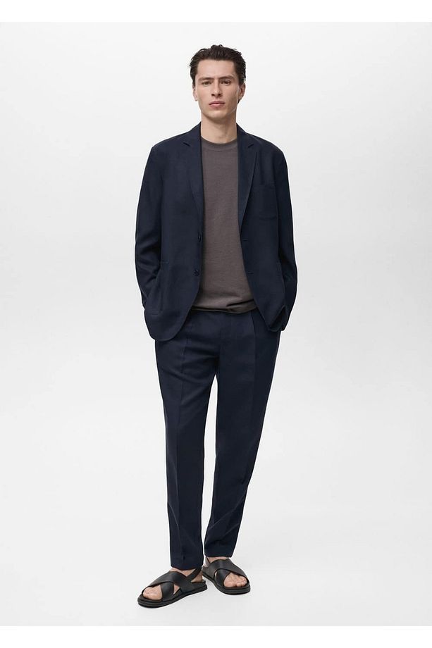 Regular fit keten pantolon - 2