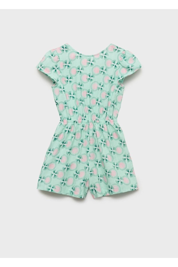 Desenli şort tulum - 3