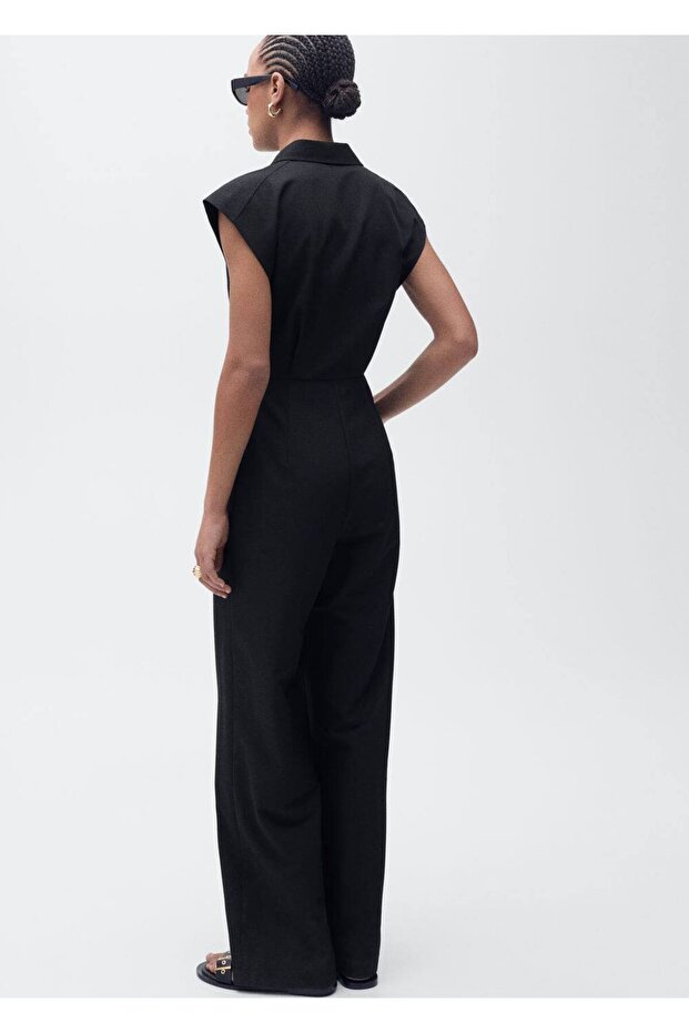 Flach geschnittener Overall mit Gürtel - 4