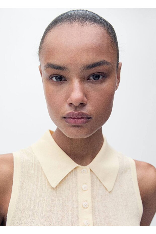 Polo yaka triko bluz - 7