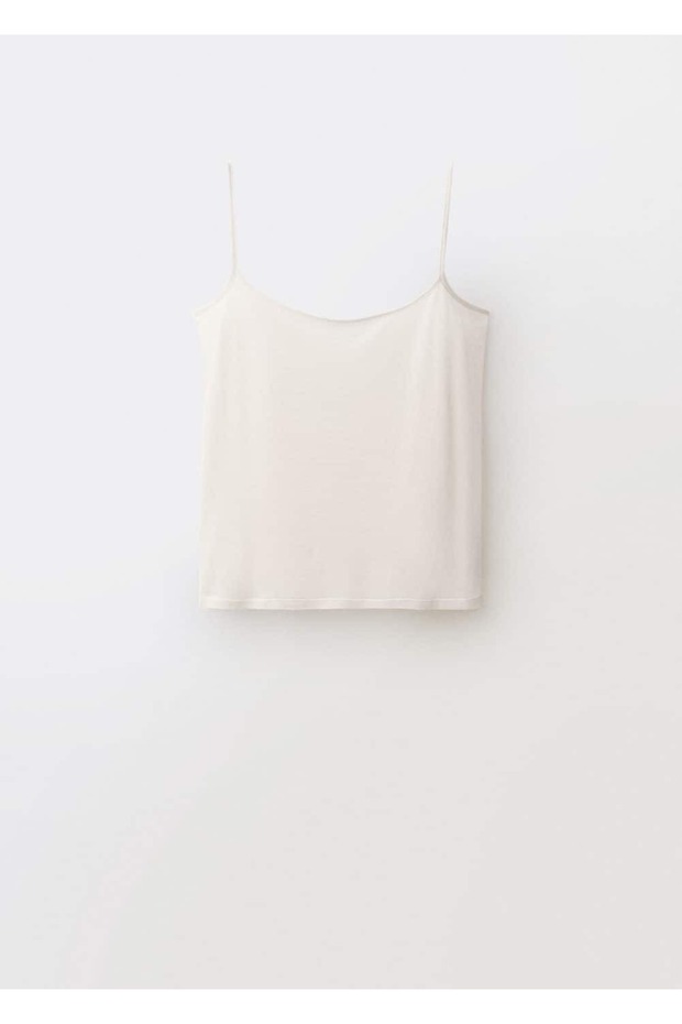 İnce askılı ipek bluz - 3