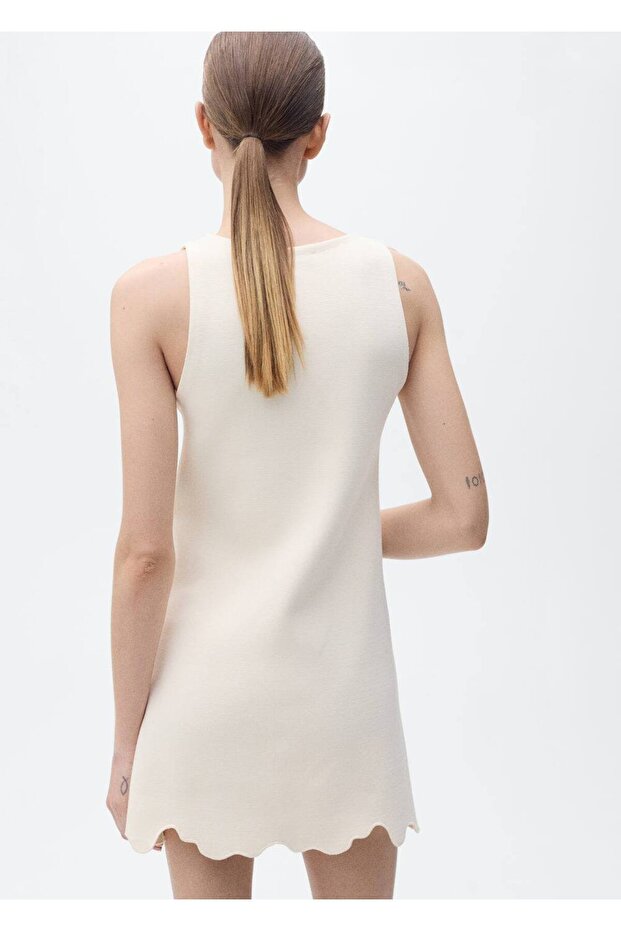 Ajur detaylı örgü elbise - 4