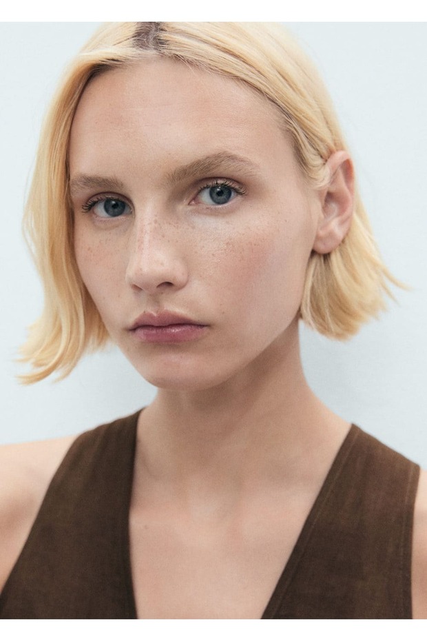 Kemerli keten elbise - 6