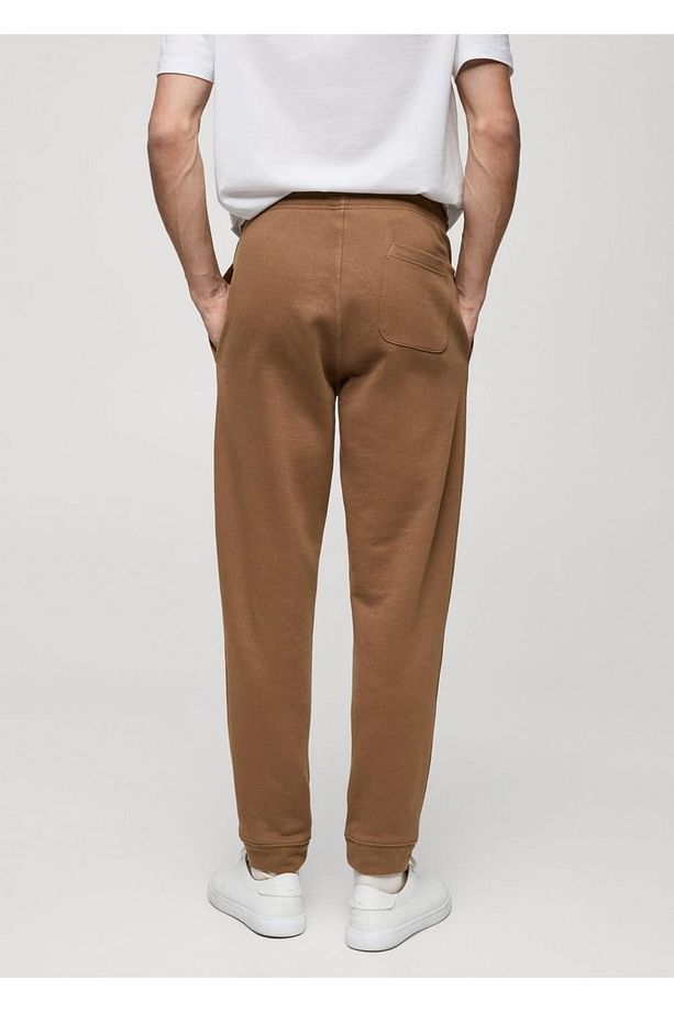İpli Pamuklu Jogger Pantolon - 4