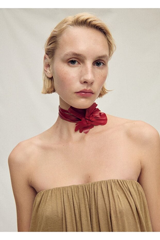 Kabarık paçalı straplez tulum - 7