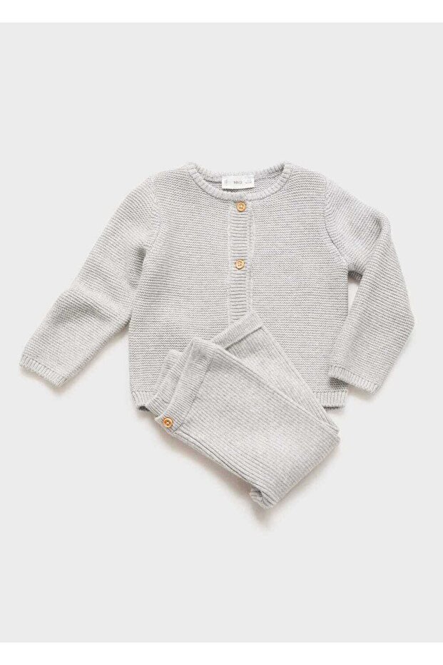 Düğmeli triko hırka - 3