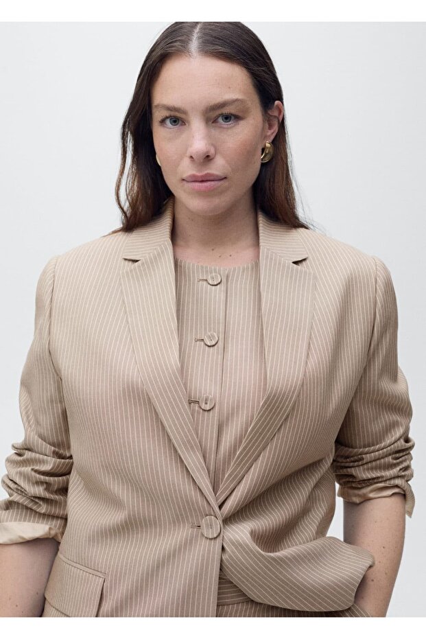 Lyocell blazer ceket - 5