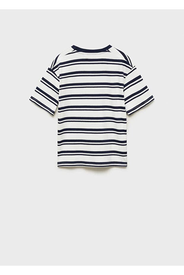 Βαμβακερό ριγέ μπλουζάκι - 4