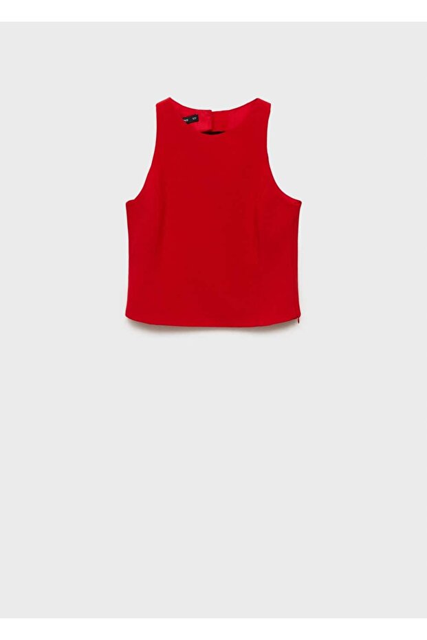 Kurze Bluse mit Rückenbindung - 3