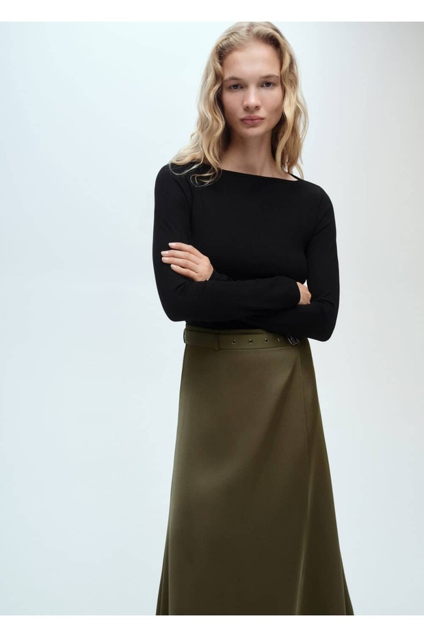 Saten görünümlü elbise - 1