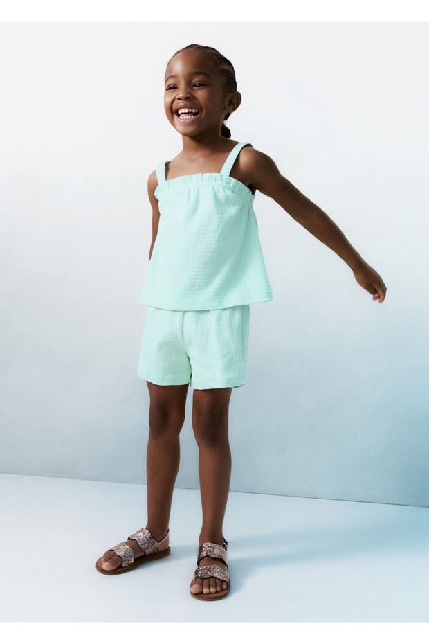 Büzgülü şort - 4