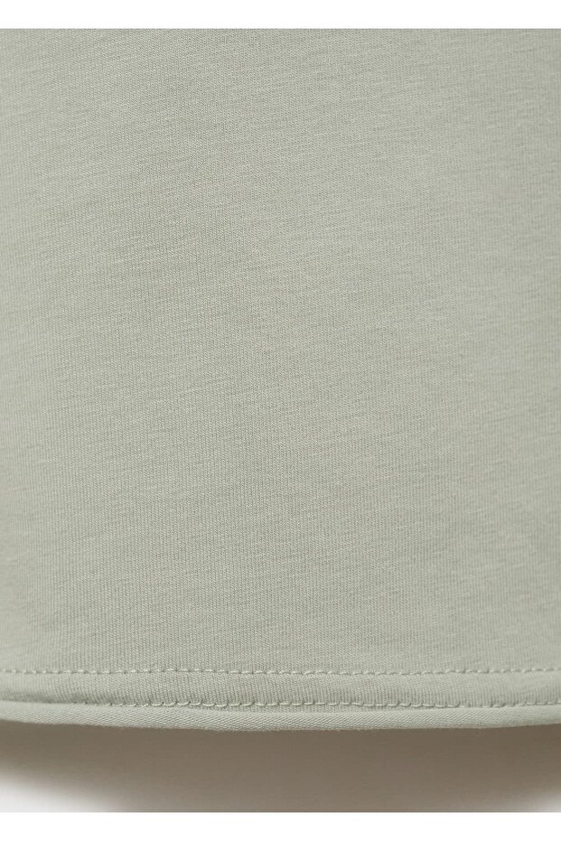 Baumwollbluse mit Rundhalsausschnitt - 2