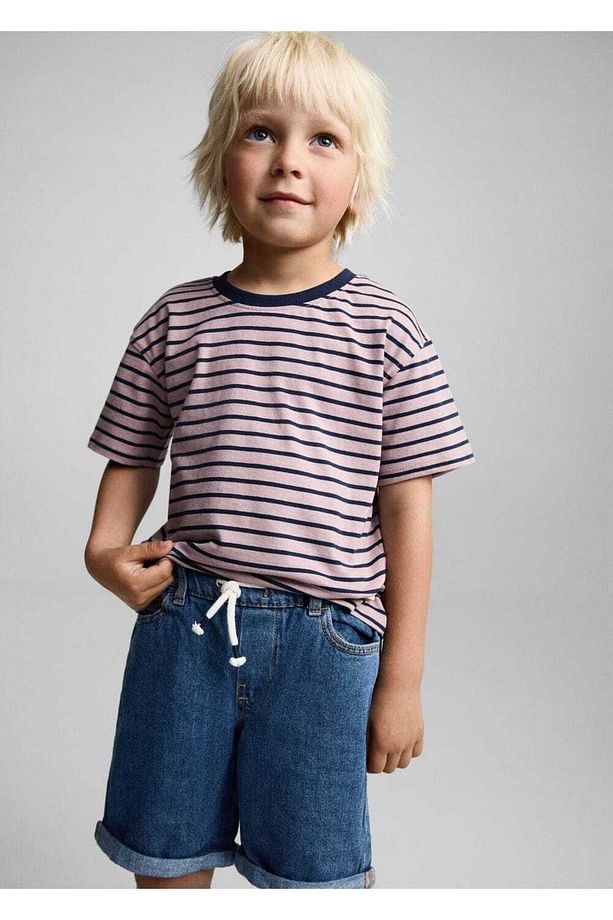 Bağcıklı denim şort - 6