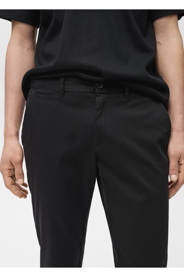 Daralan kısa paçalı chino pantolon - 8