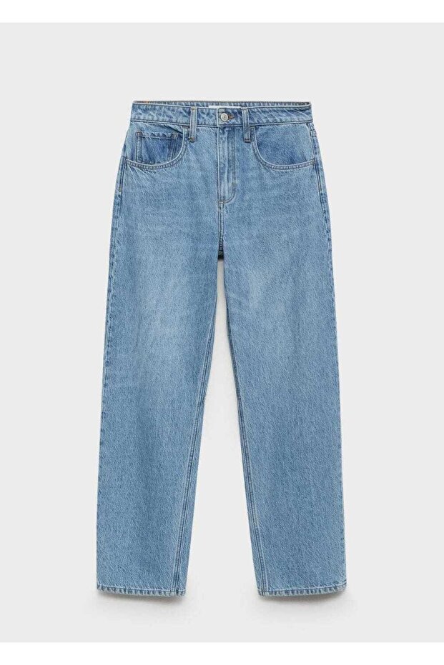 Yüksek belli balon jean pantolon - 3