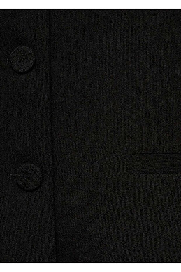 Yakalı crop ceket - 6