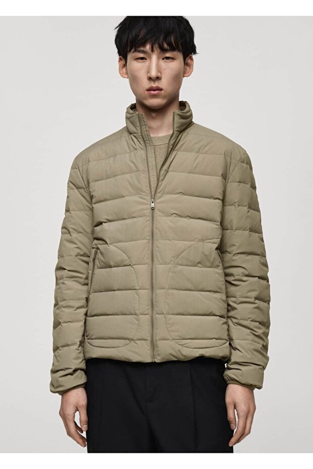 Down Padded Quilted Jacket - 1