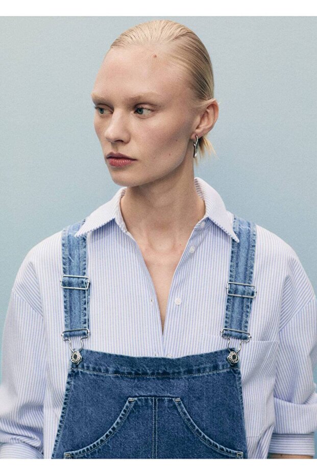 Düz kesim kot salopet - 7