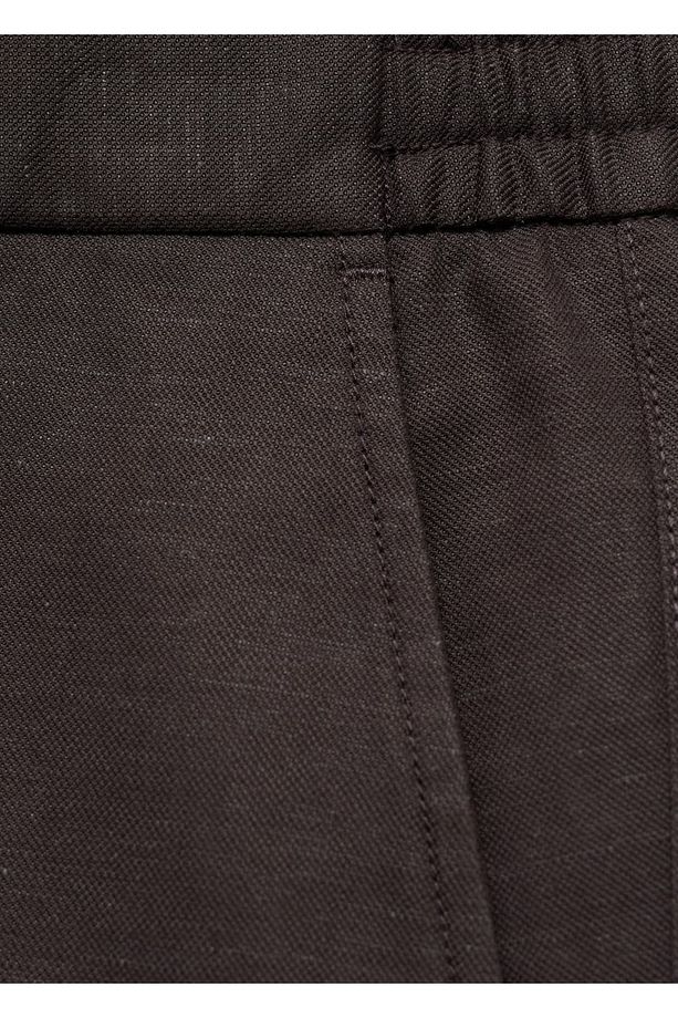 Slim fit akışkan bermuda şort - 6