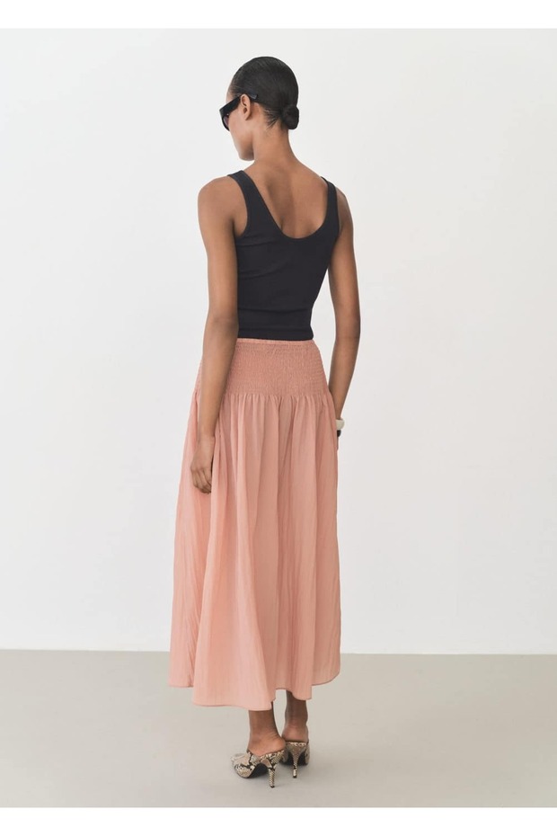 Geniş askılı pamuklu bluz - 4