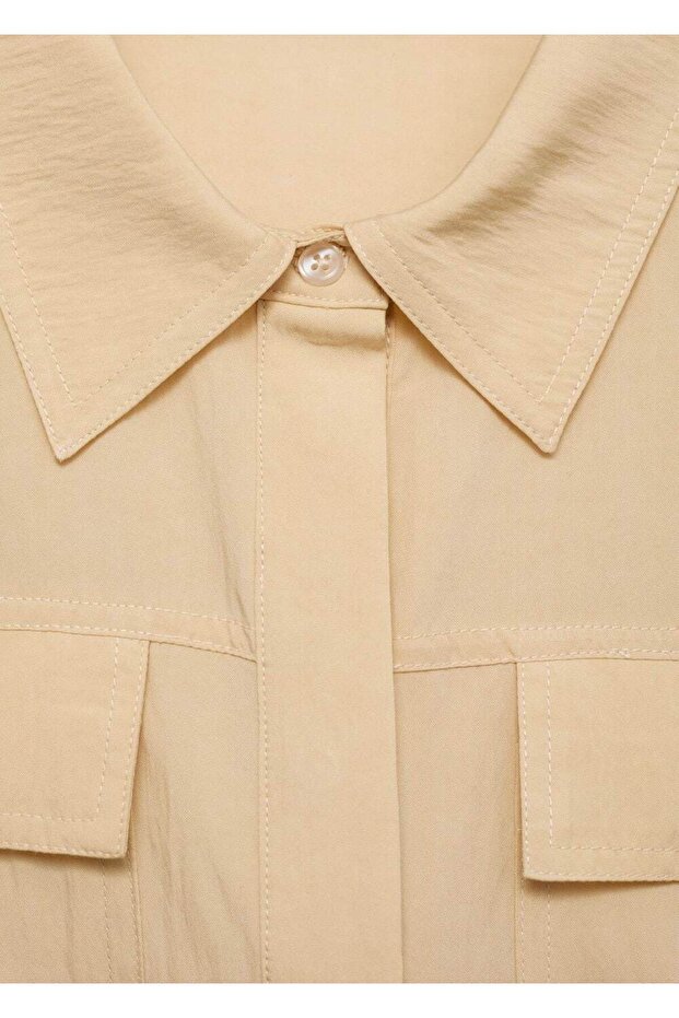 Düğüm detaylı gömlek elbise - 6