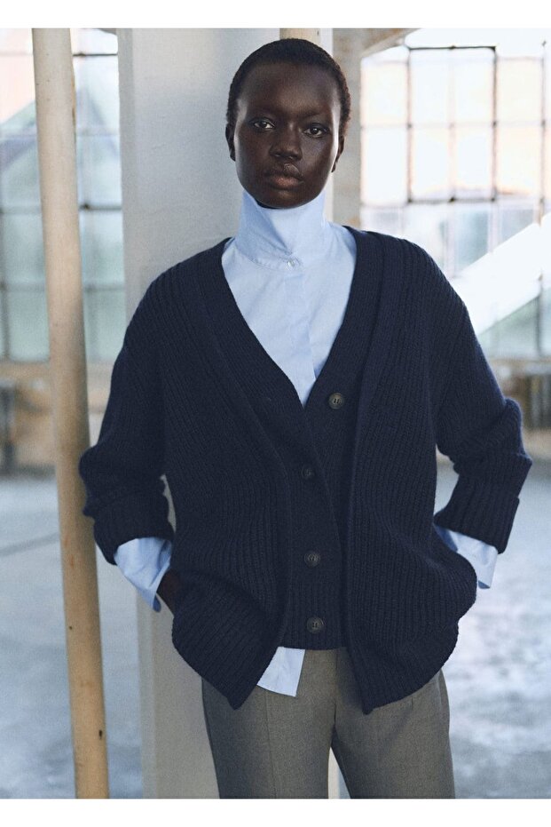 Dar kesim pamuklu gömlek - 4