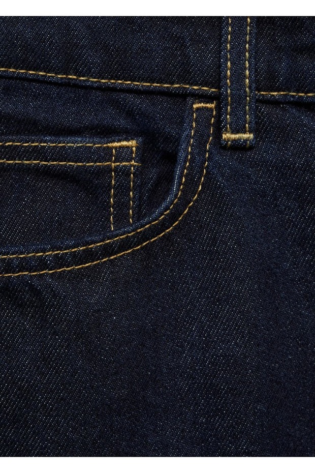 Yüksek bel düz kesim rinse wash jean - 8