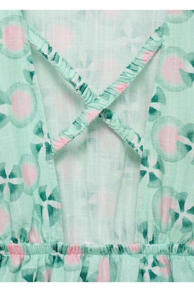 Desenli şort tulum - 6