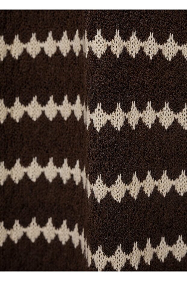 Geometric Pattern Knitted Suit Pants - 6