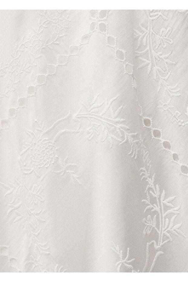 Ajur detaylı işlemeli elbise - 5