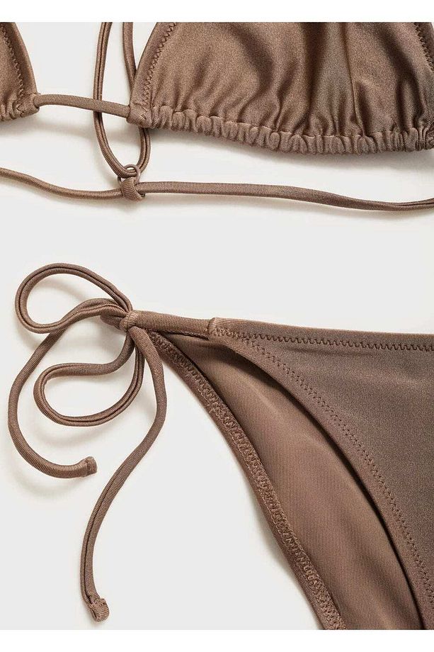 Parlak yüzeyli bikini üstü - 7